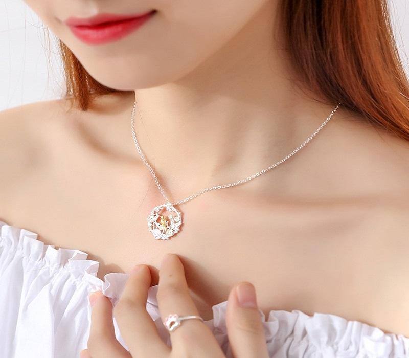 Silver Hummingbird Necklaces Fashion Clavicle Chain Swallow Birds - Noa jewelry